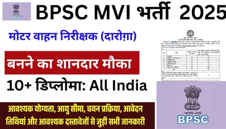 Bihar BPSC Motor Vehicle Inspector (MVI) Vacancy